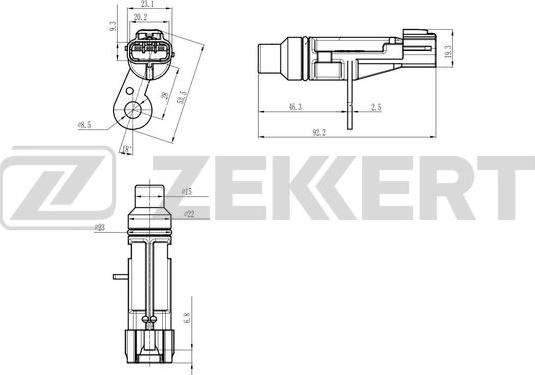 Zekkert SE-4091 - Датчик імпульсів, колінчастий вал autocars.com.ua