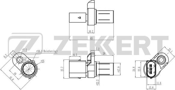 Zekkert SE-4096 - Датчик импульсов, коленвал avtokuzovplus.com.ua