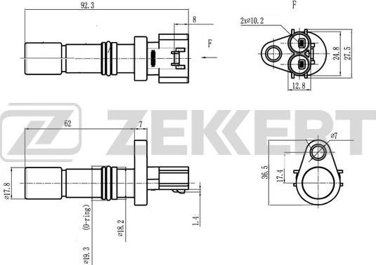 Zekkert SE-4101 - Датчик імпульсів, колінчастий вал autocars.com.ua
