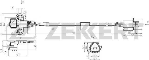 Zekkert SE-4105 - Датчик положения коленвала Mitsubishi Pajero II 90-  Pajero Sport 98- autodnr.net