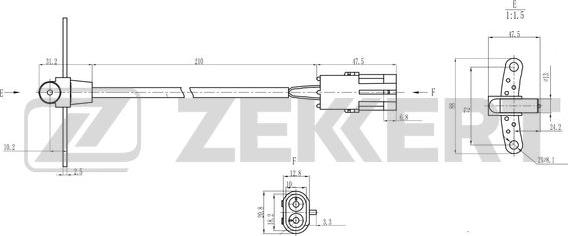 Zekkert SE-4112 - Датчик імпульсів, колінчастий вал autocars.com.ua