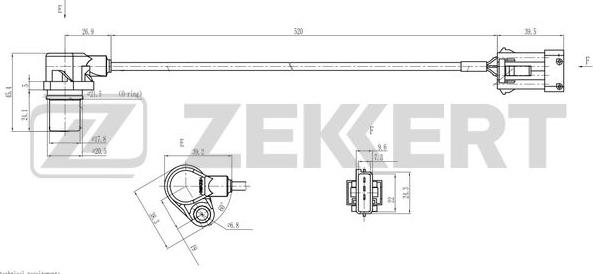 Zekkert SE-4116 - Датчик імпульсів, колінчастий вал autocars.com.ua