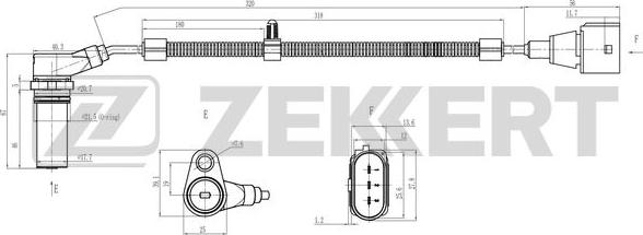 Zekkert SE-4119 - Датчик імпульсів, колінчастий вал autocars.com.ua
