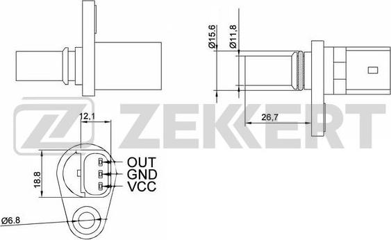 Zekkert SE-5000 - Датчик, положення розподільного валу autocars.com.ua