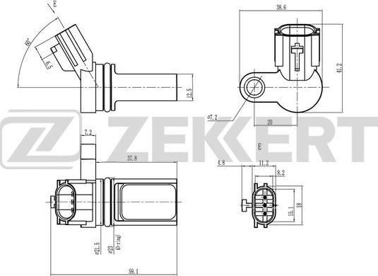 Zekkert SE-5016 - Датчик положения распредвала Nissan Pathfinder R51 05-  Murano Z50 03-  350Z Z33 02-  Infiniti autodnr.net
