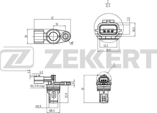 Zekkert SE-5020 - Датчик, положення розподільного валу autocars.com.ua