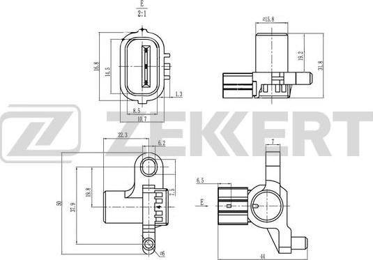 Zekkert SE-5026 - Датчик положения распредвала Honda Civic VII 01-  FR-V 04-  Stream 01- autodnr.net