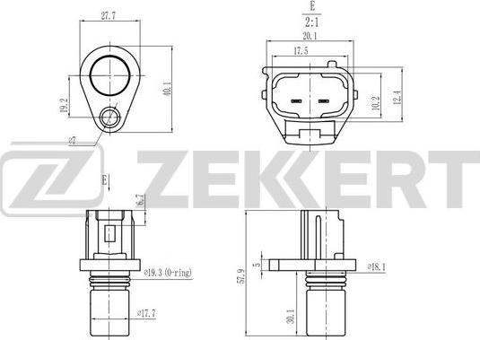Zekkert SE-5040 - Датчик положения распредвала Toyota Camry V30 01-  Corolla E110 E120 99-  Rav 4 A20 A30 00-  L autodnr.net