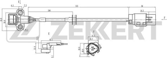 Zekkert SE-5041 - Датчик положения распредвала Hyundai Terracan 01-  Kia Sorento 02- autodnr.net