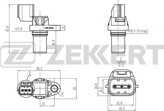 Zekkert SE-5043 - Датчик, положення розподільного валу autocars.com.ua