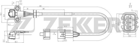 Zekkert SE-5046 - Датчик положения распредвала Mitsubishi Pajero II 90-  Pajero Sport 98- autodnr.net