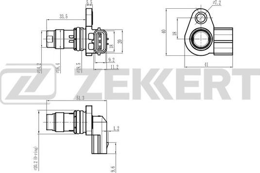 Zekkert SE-5053 - Датчик положения распредвала Volvo XC90 02-  S60 00-  S80 99-  V70 II 99-  C70 98-  XC70 Cross Count autodnr.net