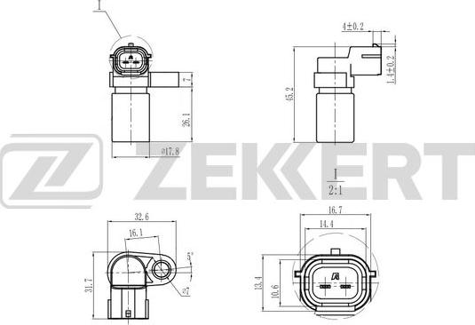 Zekkert SE-5054 - Датчик положения распредвала Subaru Forester SF 97-  Impreza GFC  GC  GD 96- autodnr.net