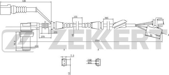 Zekkert SE-6002 - Датчик ABS, частота вращения колеса autodnr.net