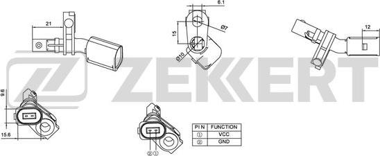 Zekkert SE-6012 - Датчик ABS, частота вращения колеса autodnr.net