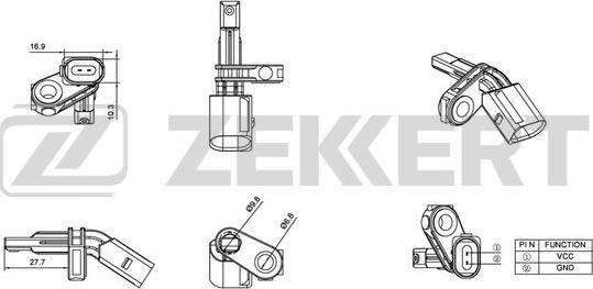 Zekkert SE-6015 - Датчик ABS, частота вращения колеса autodnr.net