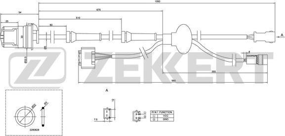Zekkert SE-6020 - Датчик ABS, частота вращения колеса autodnr.net