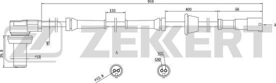 Zekkert SE-6027 - Датчик ABS, частота обертання колеса autocars.com.ua