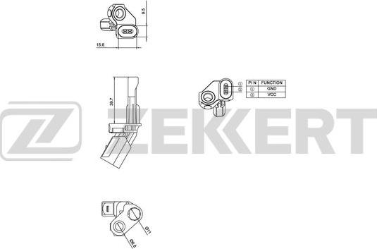 Zekkert SE-6029 - Датчик ABS, частота вращения колеса avtokuzovplus.com.ua