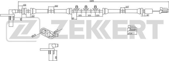 Zekkert SE-6044 - Датчик ABS передн. лев. Nissan Primera P12  WP12 02- autodnr.net