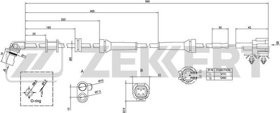 Zekkert SE-6050 - Датчик ABS, частота обертання колеса autocars.com.ua