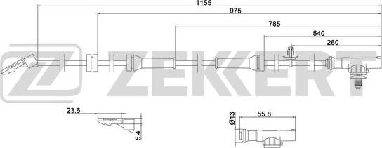 Zekkert SE-6053 - Датчик ABS, частота вращения колеса autodnr.net