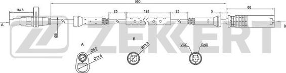 Zekkert SE-6065 - Датчик ABS, частота вращения колеса autodnr.net