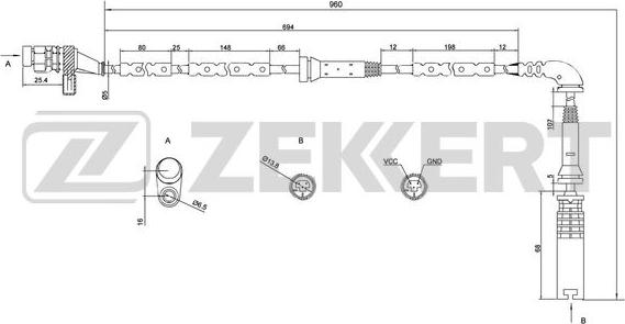 Zekkert se-6068 - Датчик ABS, частота вращения колеса autodnr.net