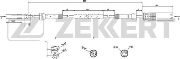 Zekkert SE-6071 - Датчик ABS, частота вращения колеса autodnr.net