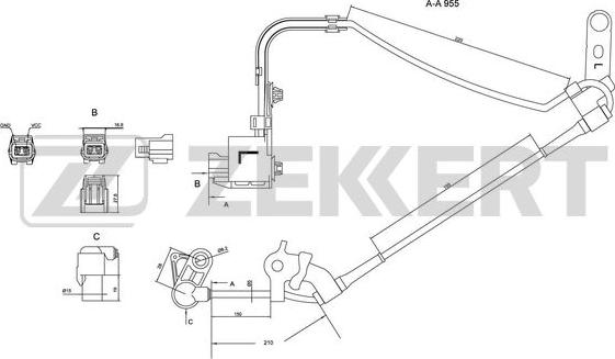 Zekkert SE-6072 - Датчик ABS передн. лев. Mazda 6 02- autodnr.net