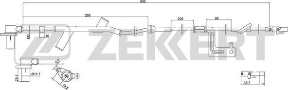 Zekkert SE-6077 - Датчик ABS, частота вращения колеса autodnr.net