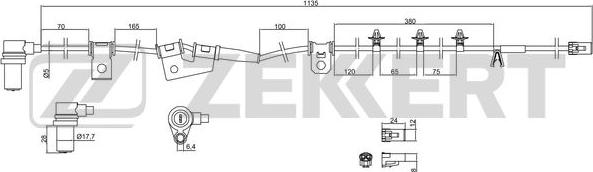 Zekkert SE-6078 - Датчик ABS, частота вращения колеса autodnr.net