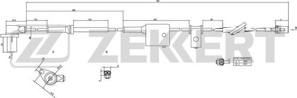 Zekkert se-6091 - Датчик ABS, частота вращения колеса autodnr.net