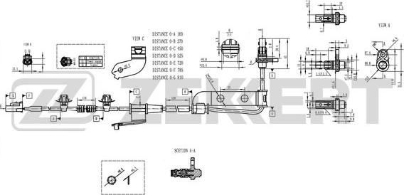 Zekkert SE-6106 - Датчик ABS, частота обертання колеса autocars.com.ua