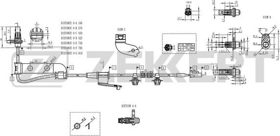 Zekkert SE-6107 - Датчик ABS, частота обертання колеса autocars.com.ua