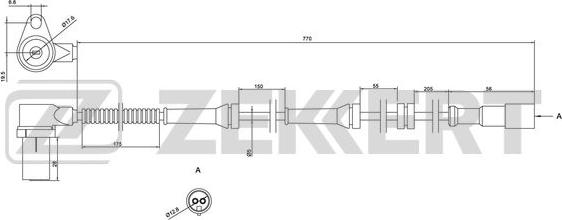 Zekkert se-6116 - Датчик ABS, частота вращения колеса autodnr.net