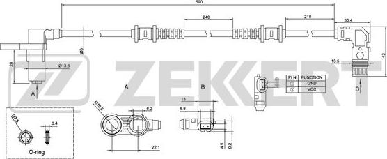 Zekkert se-6130 - Датчик ABS, частота вращения колеса autodnr.net