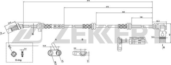 Zekkert SE-6142 - Датчик ABS, частота вращения колеса autodnr.net