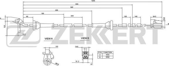 Zekkert se-6148 - Датчик ABS, частота вращения колеса autodnr.net