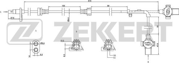 Zekkert SE-6149 - Датчик ABS, частота вращения колеса autodnr.net