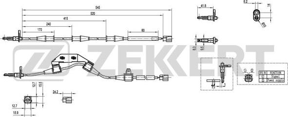 Zekkert SE-6152 - Датчик ABS, частота вращения колеса autodnr.net