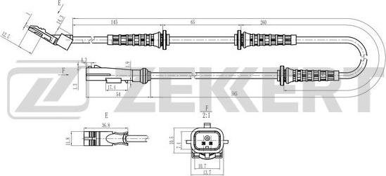Zekkert SE-6179 - Датчик ABS, частота обертання колеса autocars.com.ua