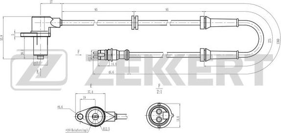 Zekkert SE-6188 - Датчик ABS, частота вращения колеса autodnr.net