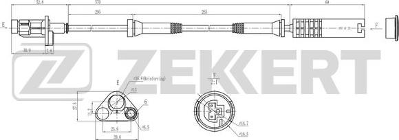 Zekkert SE-6196 - Датчик ABS, частота вращения колеса autodnr.net