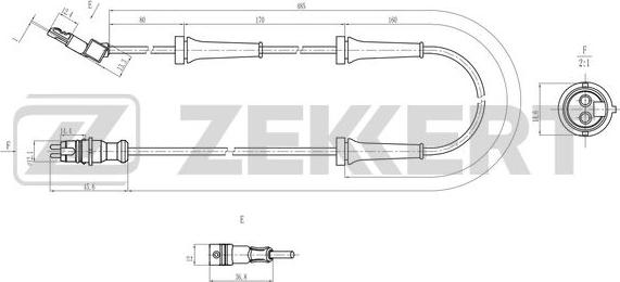 Zekkert SE-6200 - Датчик ABS, частота вращения колеса autodnr.net