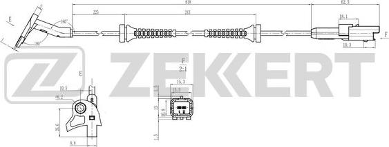 Zekkert SE-6205 - Датчик ABS, частота вращения колеса autodnr.net