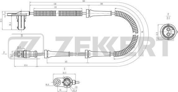 Zekkert se-6212 - Датчик ABS, частота вращения колеса autodnr.net