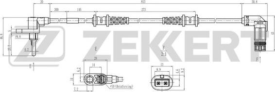 Zekkert SE-6223 - Датчик ABS, частота вращения колеса autodnr.net