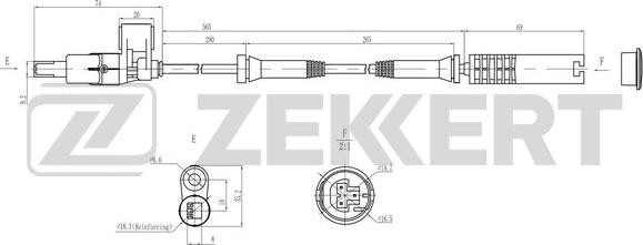 Zekkert SE-6224 - Датчик ABS передн. BMW 3 E36 90-  Z3 E36 95- autodnr.net