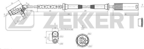 Zekkert se-6229 - Датчик ABS, частота вращения колеса autodnr.net